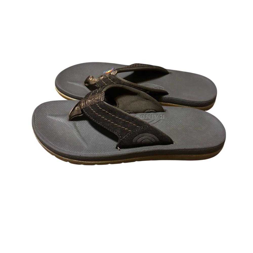 Rainbow East Cape Brown Men's Flip Flops Sandals Size 7 Excellent Condition